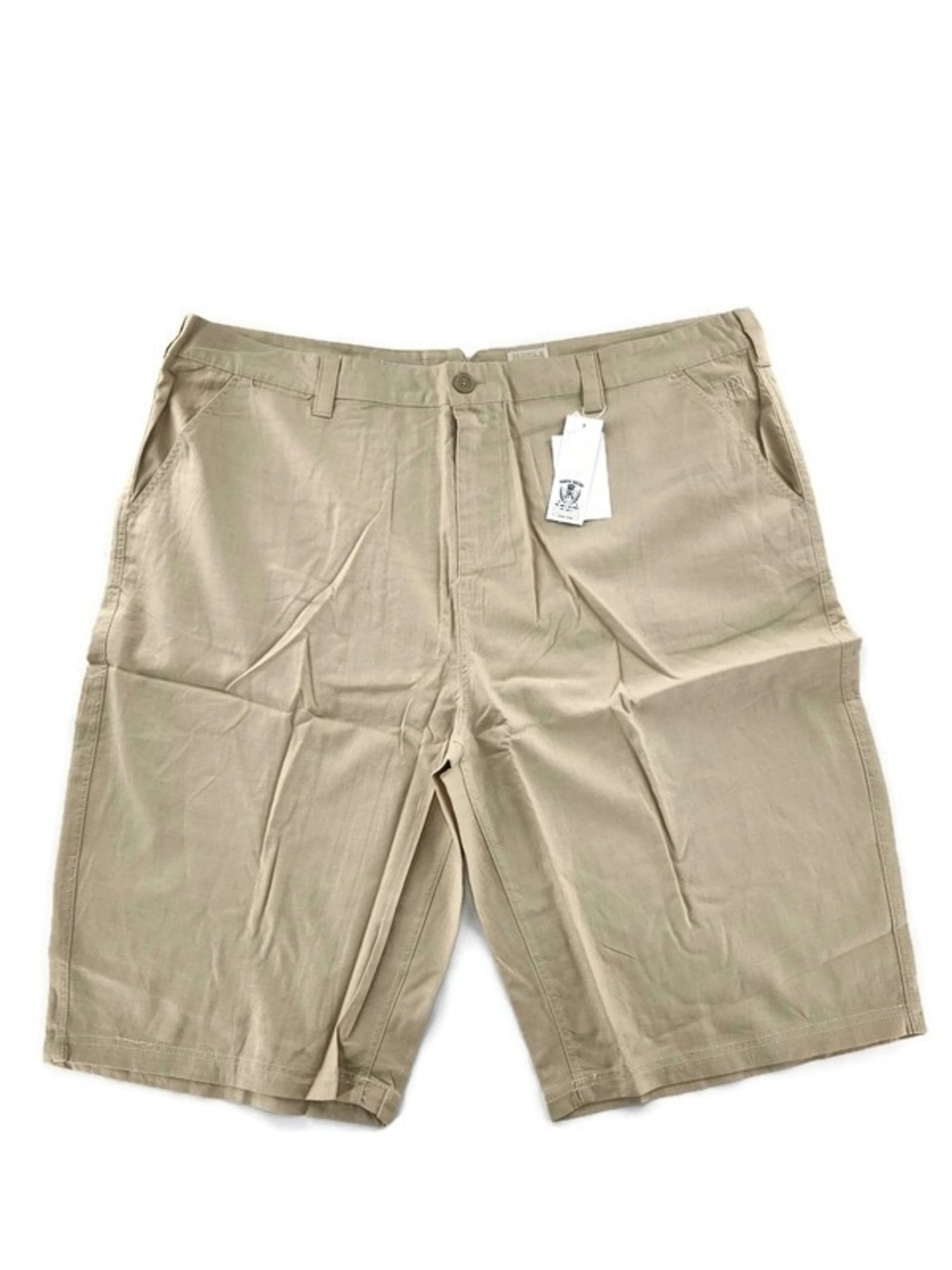Parish Nation Natural Kahki Linen & Cotton Flat Front Shorts
